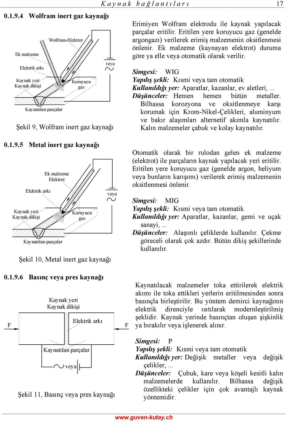 ile kynk ypılck prçlr eritilir. Eritilen yere koruyucu gz (genelde rgongzı) verilerek erimiş mlzemenin oksitlenmesi önlenir. Ek mlzeme (kynyn elektrot) durum göre y elle vey otomtik olrk verilir.