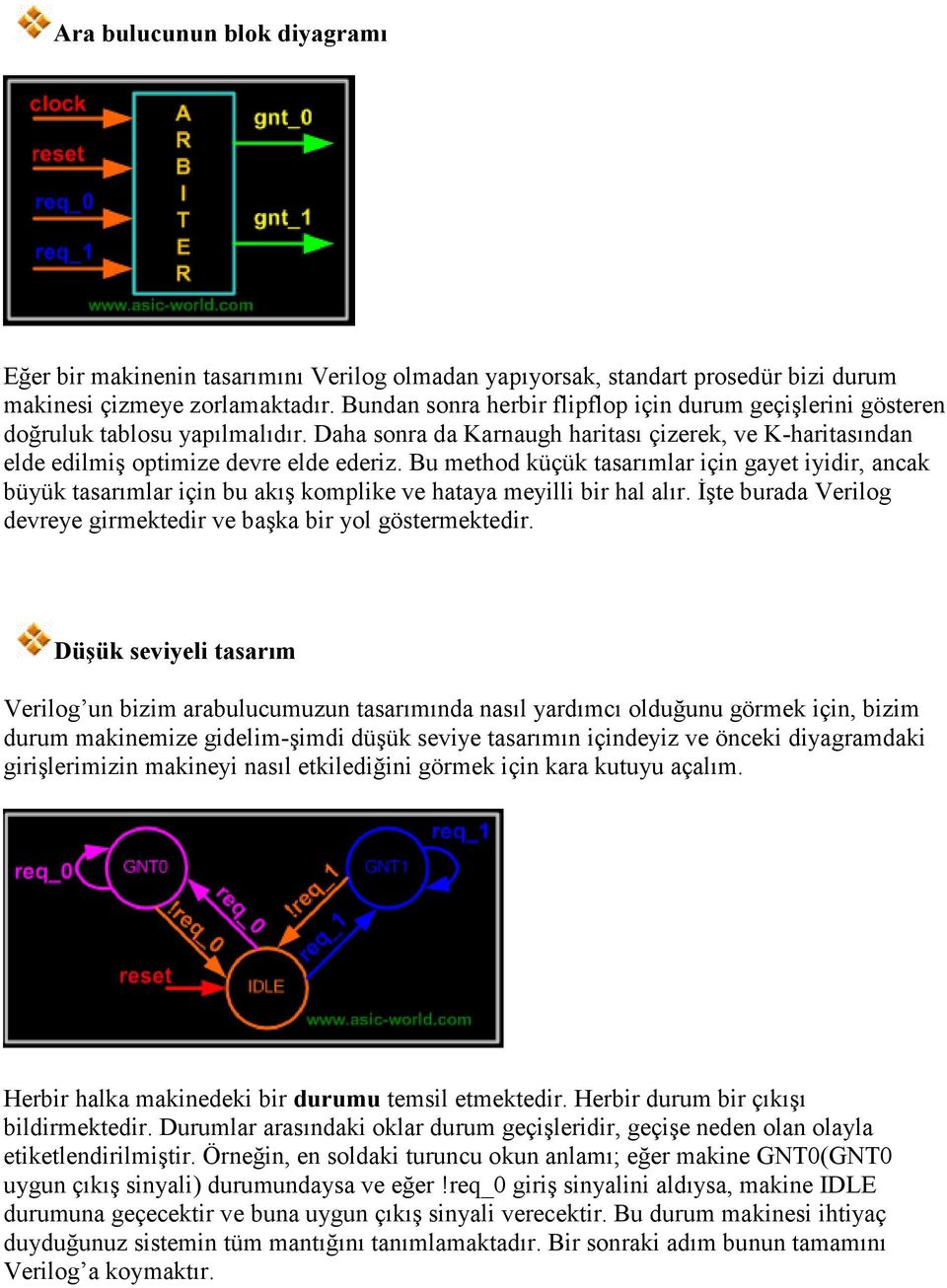 Bu method küçük tasarımlar için gayet iyidir, ancak büyük tasarımlar için bu akış komplike ve hataya meyilli bir hal alır. İşte burada Verilog devreye girmektedir ve başka bir yol göstermektedir.