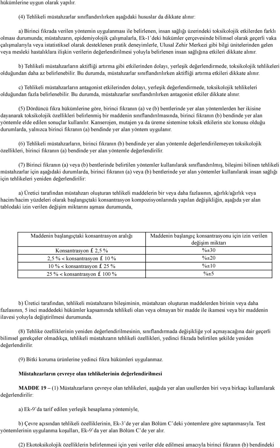 farklı olması durumunda; müstahzarın, epidemiyolojik çalışmalarla, Ek-1 deki hükümler çerçevesinde bilimsel olarak geçerli vaka çalışmalarıyla veya istatistiksel olarak desteklenen pratik