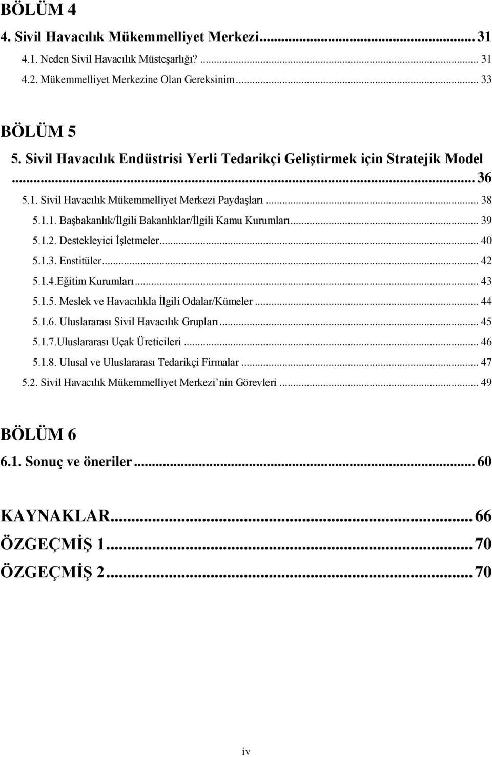 .. 39 5.1.2. Destekleyici İşletmeler... 40 5.1.3. Enstitüler... 42 5.1.4.Eğitim Kurumları... 43 5.1.5. Meslek ve Havacılıkla İlgili Odalar/Kümeler... 44 5.1.6. Uluslararası Sivil Havacılık Grupları.