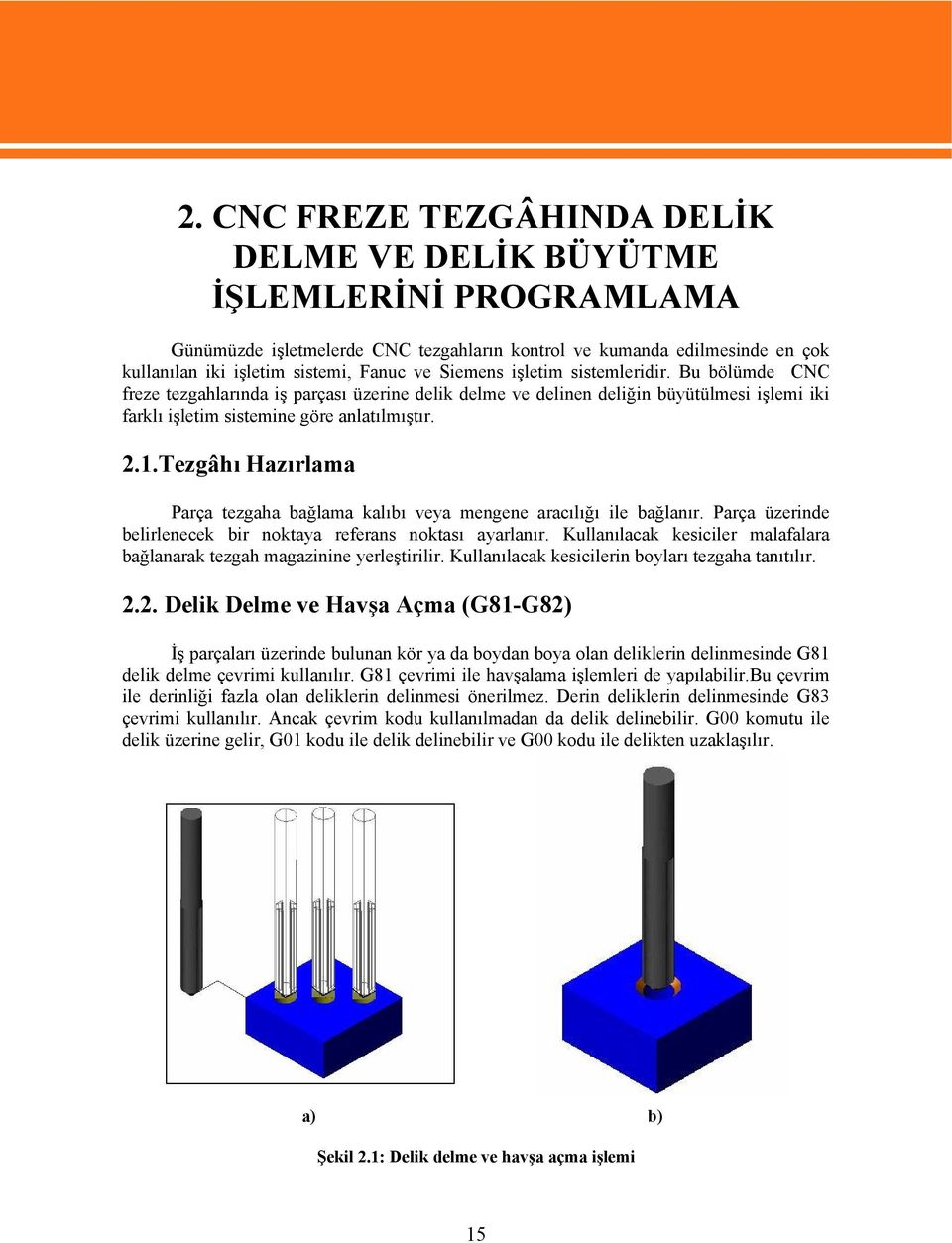 Tezgâhı Hazırlama Parça tezgaha bağlama kalıbı veya mengene aracılığı ile bağlanır. Parça üzerinde belirlenecek bir noktaya referans noktası ayarlanır.