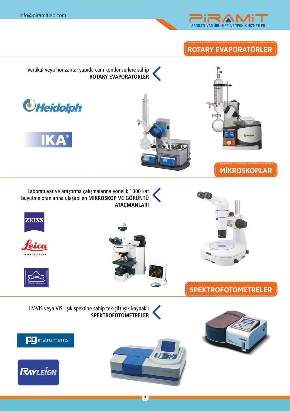 EVAPORATÖRLER MİKROSKOPLAR Laboratuvar ve araştırma çalışmalarına yönelik 1000 kat