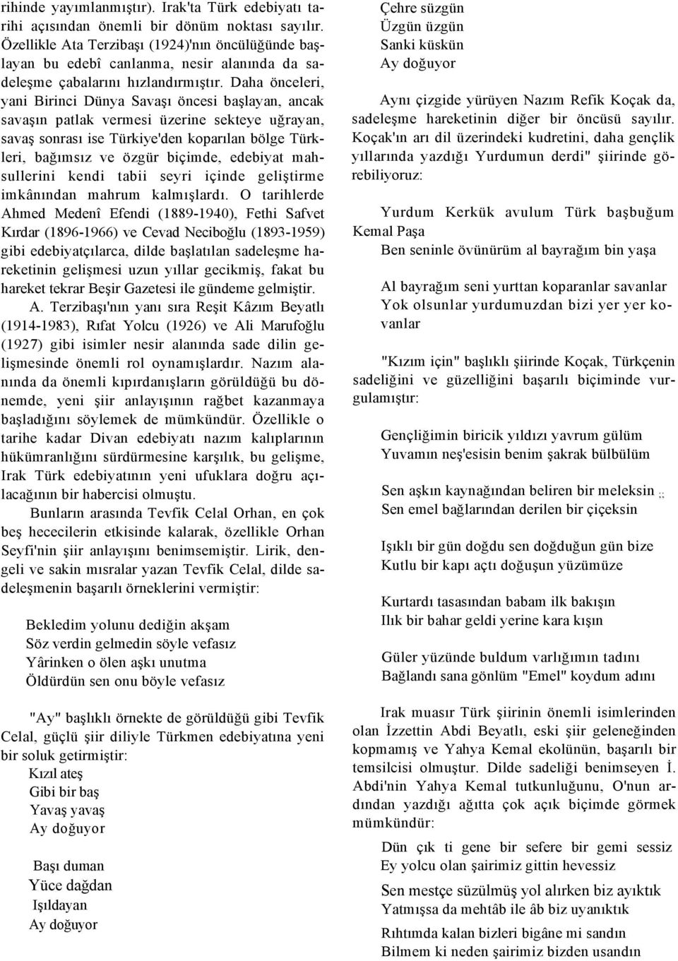 Daha önceleri, yani Birinci Dünya Savaşı öncesi başlayan, ancak savaşın patlak vermesi üzerine sekteye uğrayan, savaş sonrası ise Türkiye'den koparılan bölge Türkleri, bağımsız ve özgür biçimde,