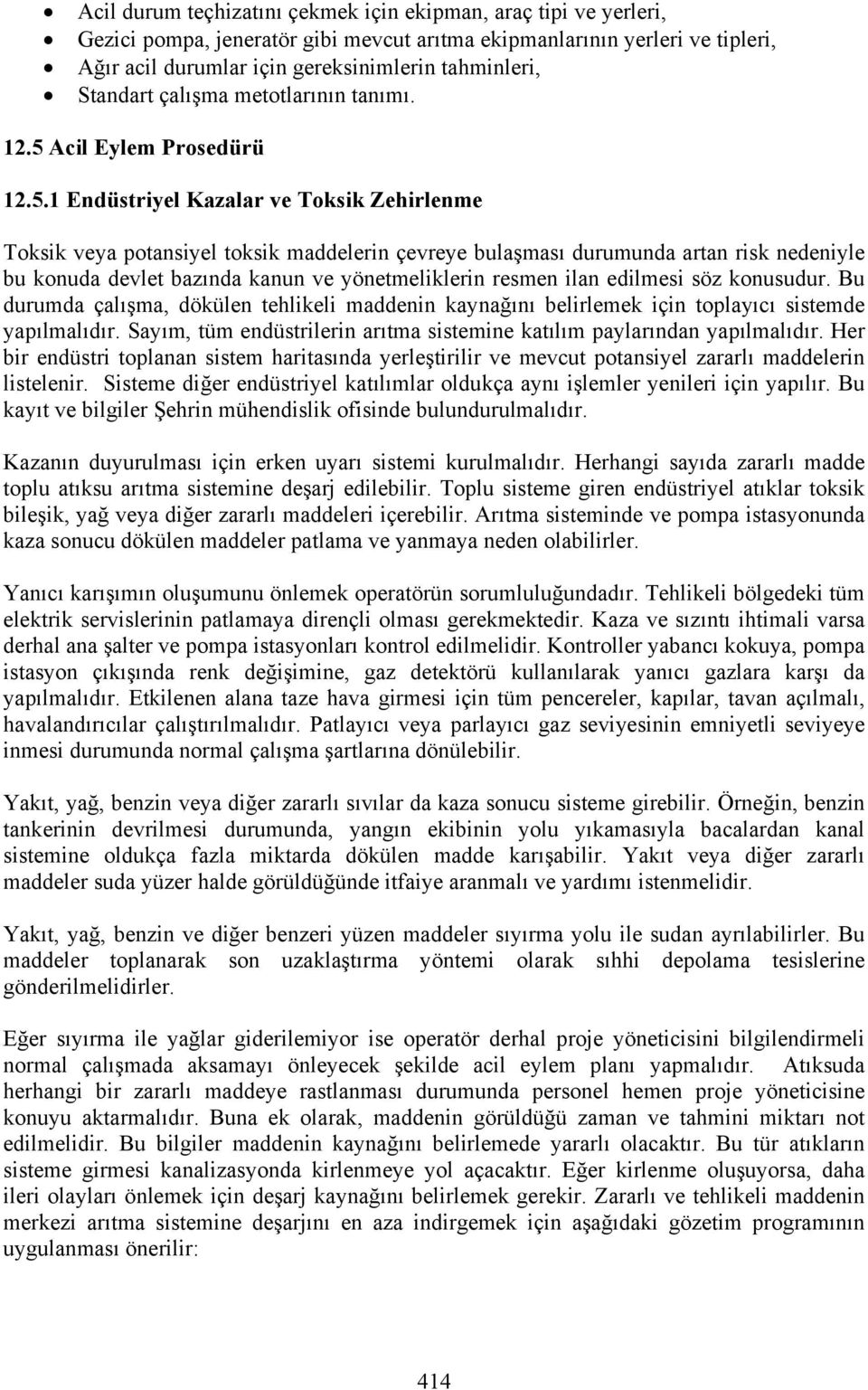 Acil Eylem Prosedürü 12.5.