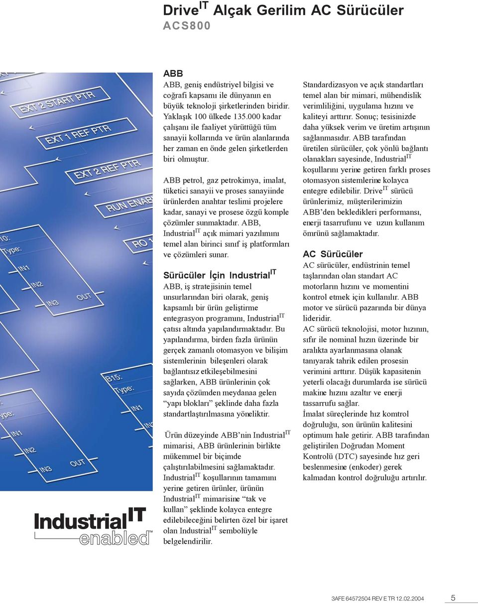 ABB petrol, gaz petrokimya, imalat, tüketici sanayii ve proses sanayiinde ürünlerden anahtar teslimi projelere kadar, sanayi ve prosese özgü komple çözümler sunmaktadýr.