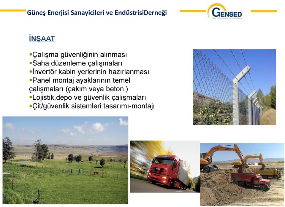 montaj ayaklarının temel çalışmaları (çakım veya beton )