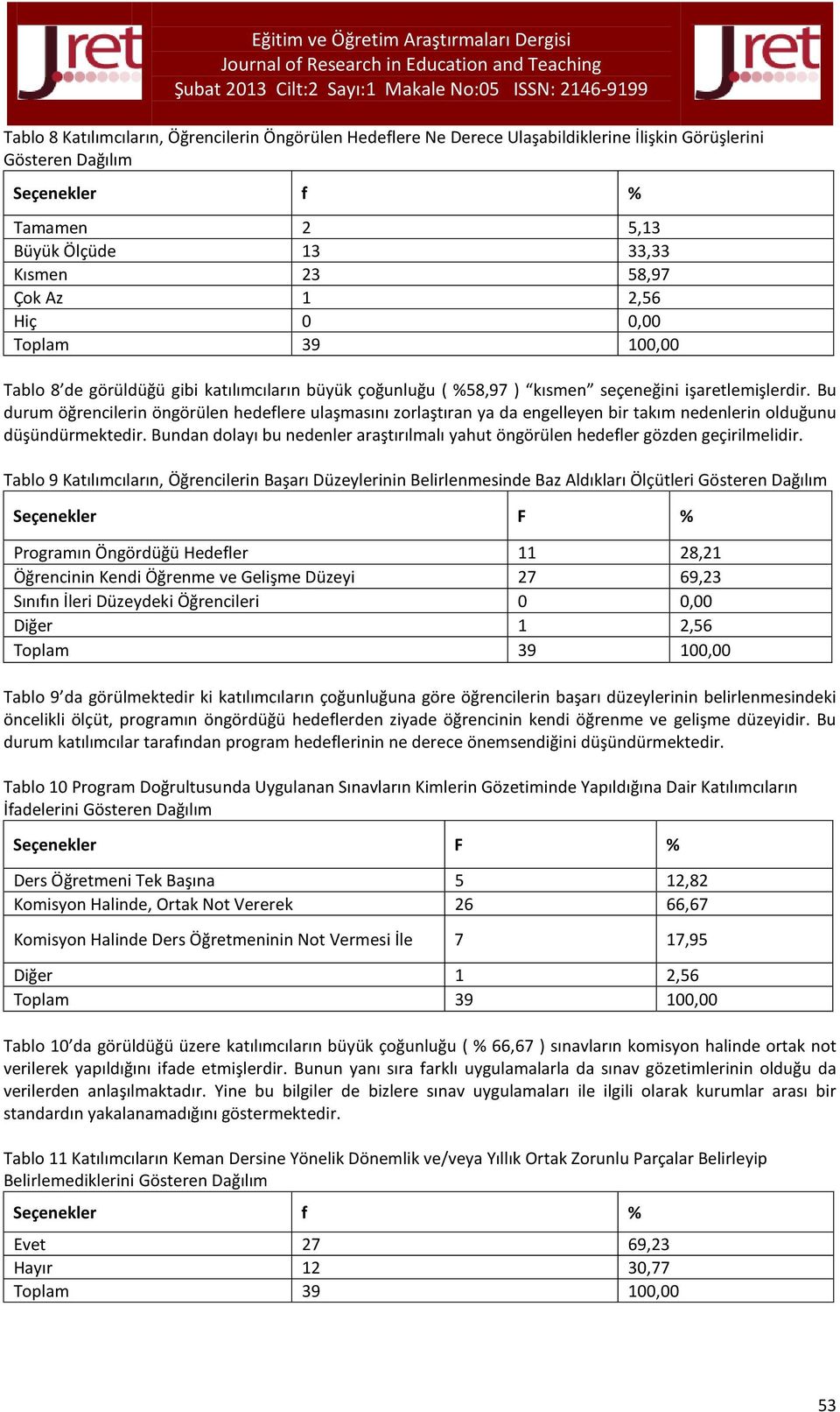 Bu durum öğrencilerin öngörülen hedeflere ulaşmasını zorlaştıran ya da engelleyen bir takım nedenlerin olduğunu düşündürmektedir.