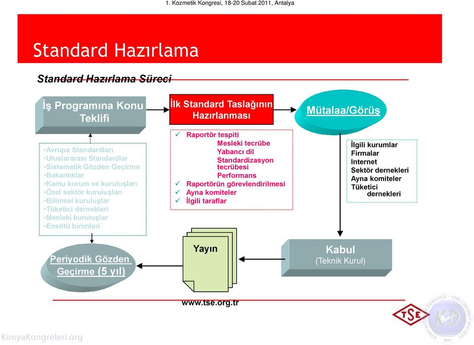 Hazırlanması Raportör tespiti Mesleki tecrübe Yabancı dil Standardizasyon tecrübesi Performans Raportörün görevlendirilmesi Ayna komiteler İlgili taraflar