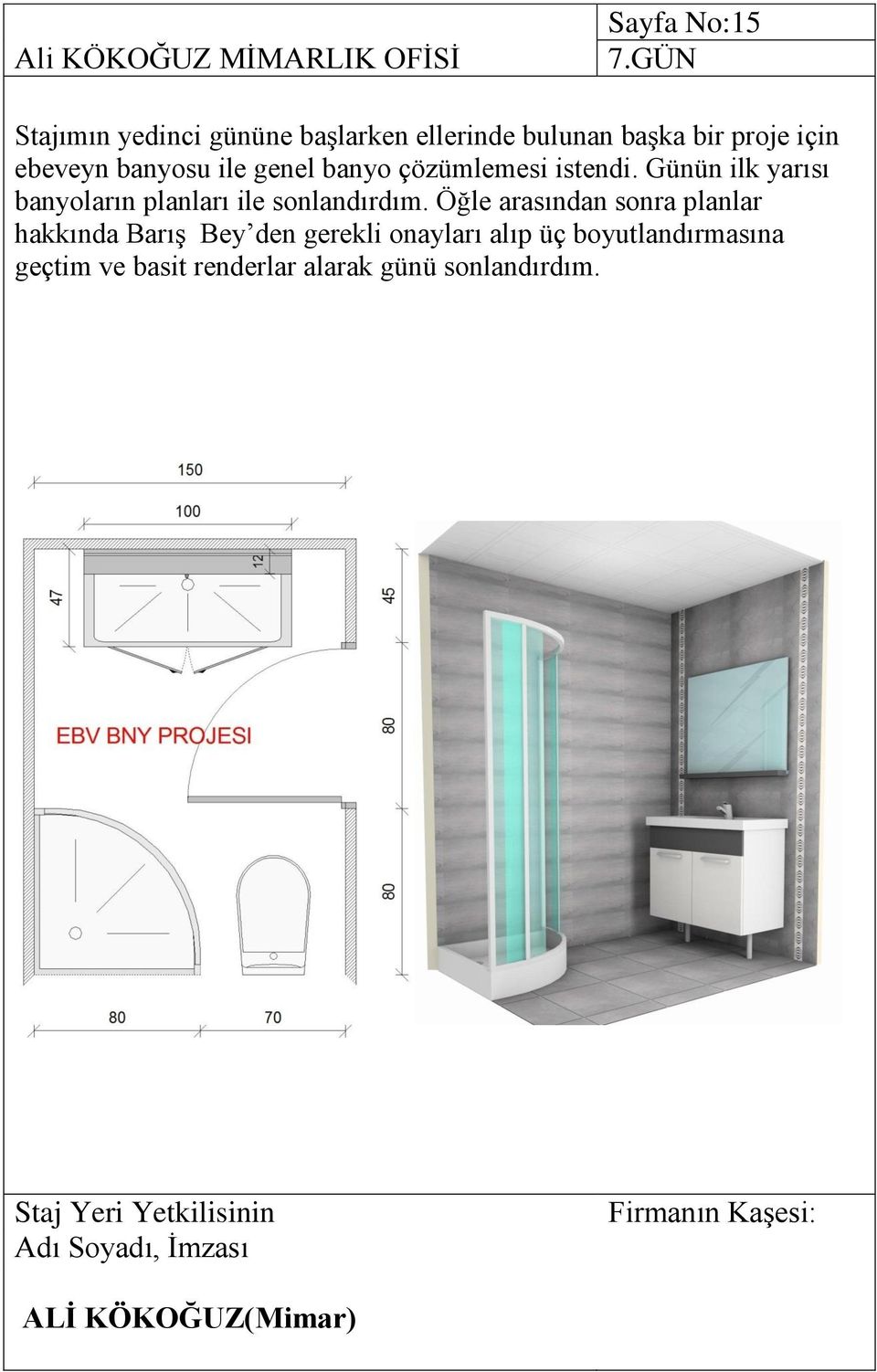 banyosu ile genel banyo çözümlemesi istendi.