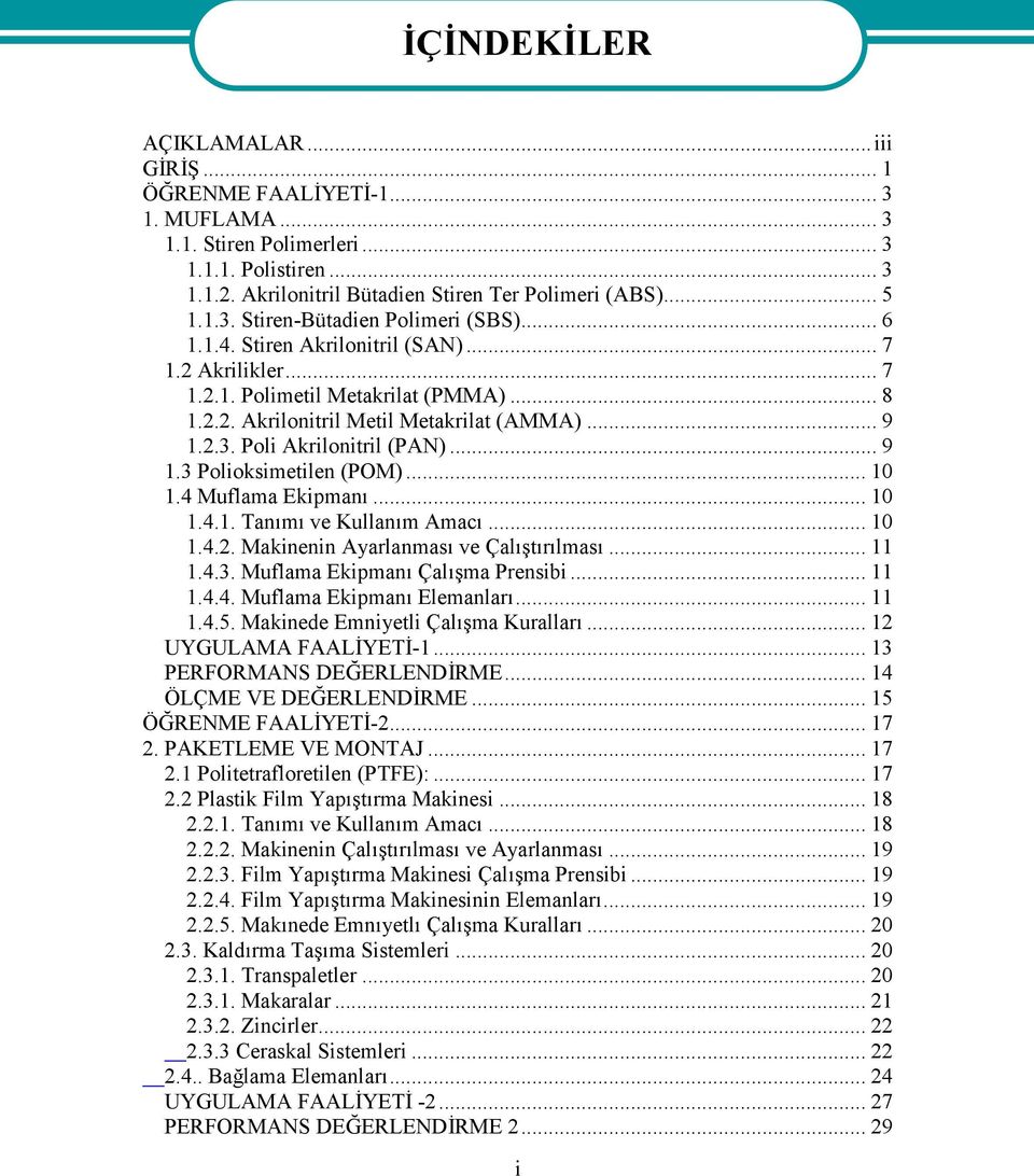 .. 9 1.2.3. Poli Akrilonitril (PAN)... 9 1.3 Polioksimetilen (POM)... 10 1.4 Muflama Ekipmanı... 10 1.4.1. Tanımı ve Kullanım Amacı... 10 1.4.2. Makinenin Ayarlanması ve Çalıştırılması... 11 1.4.3. Muflama Ekipmanı Çalışma Prensibi.