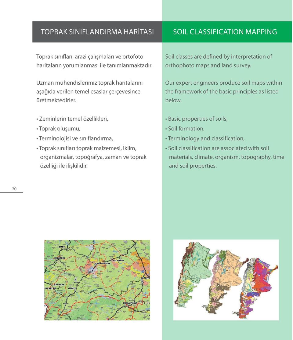 Our expert engineers produce soil maps within the framework of the basic principles as listed below.