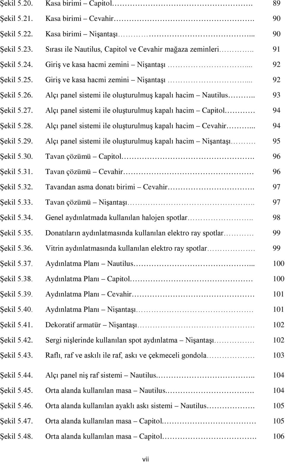 Alçı panel sistemi ile oluşturulmuş kapalı hacim Capitol 94 Şekil 5.28. Alçı panel sistemi ile oluşturulmuş kapalı hacim Cevahir... 94 Şekil 5.29.