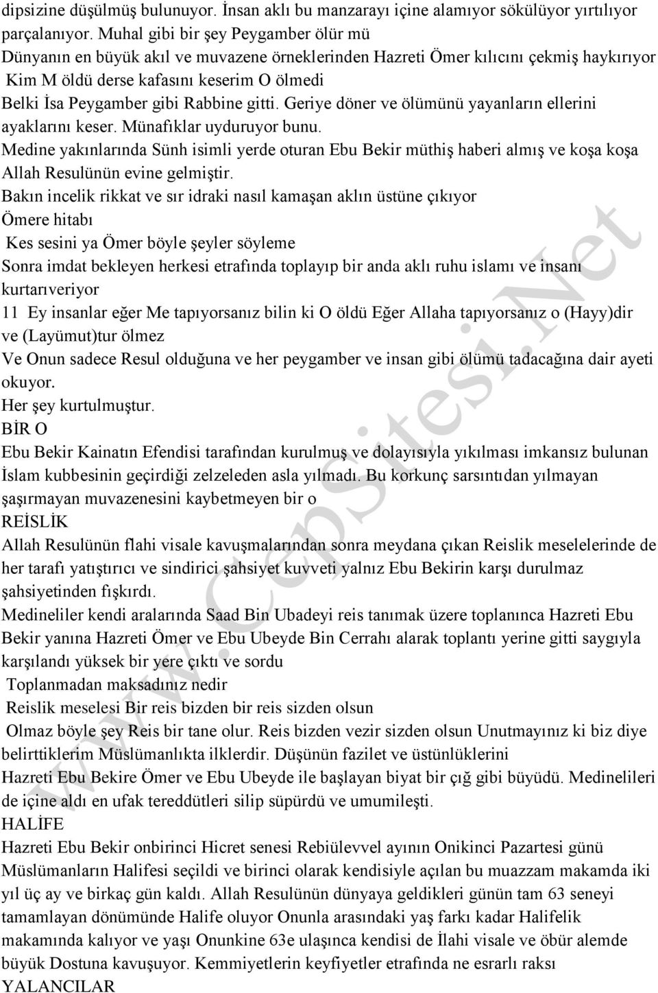 Rabbine gitti. Geriye döner ve ölümünü yayanların ellerini ayaklarını keser. Münafıklar uyduruyor bunu.