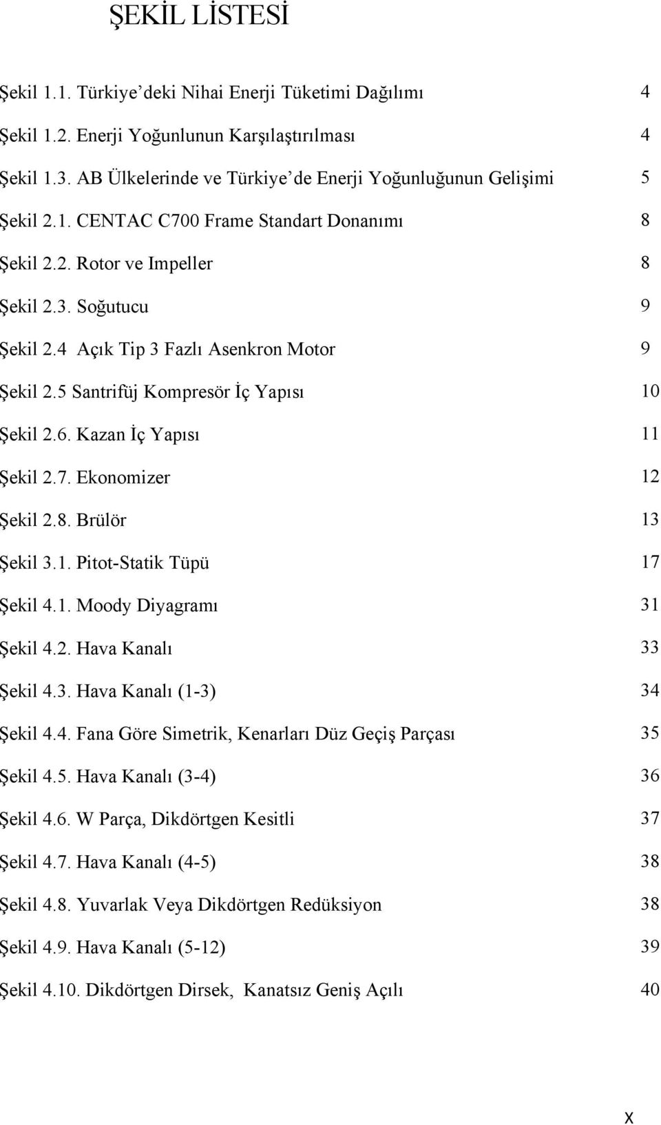 Pitot-Statik Tüpü Şekil 4.1. Moody Diyagramı Şekil 4.2. Hava Kanalı Şekil 4.3. Hava Kanalı (1-3) Şekil 4.4. Fana Göre Simetrik, Kenarları Düz Geçiş Parçası Şekil 4.5. Hava Kanalı (3-4) Şekil 4.6.