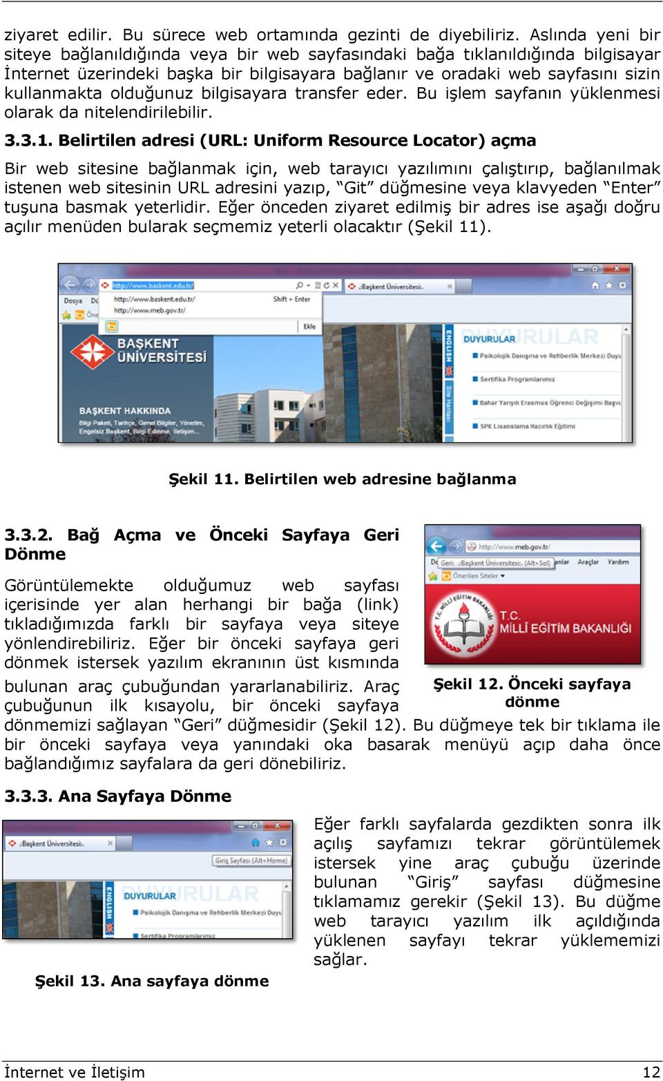 olduğunuz bilgisayara transfer eder. Bu işlem sayfanın yüklenmesi olarak da nitelendirilebilir. 3.3.1.