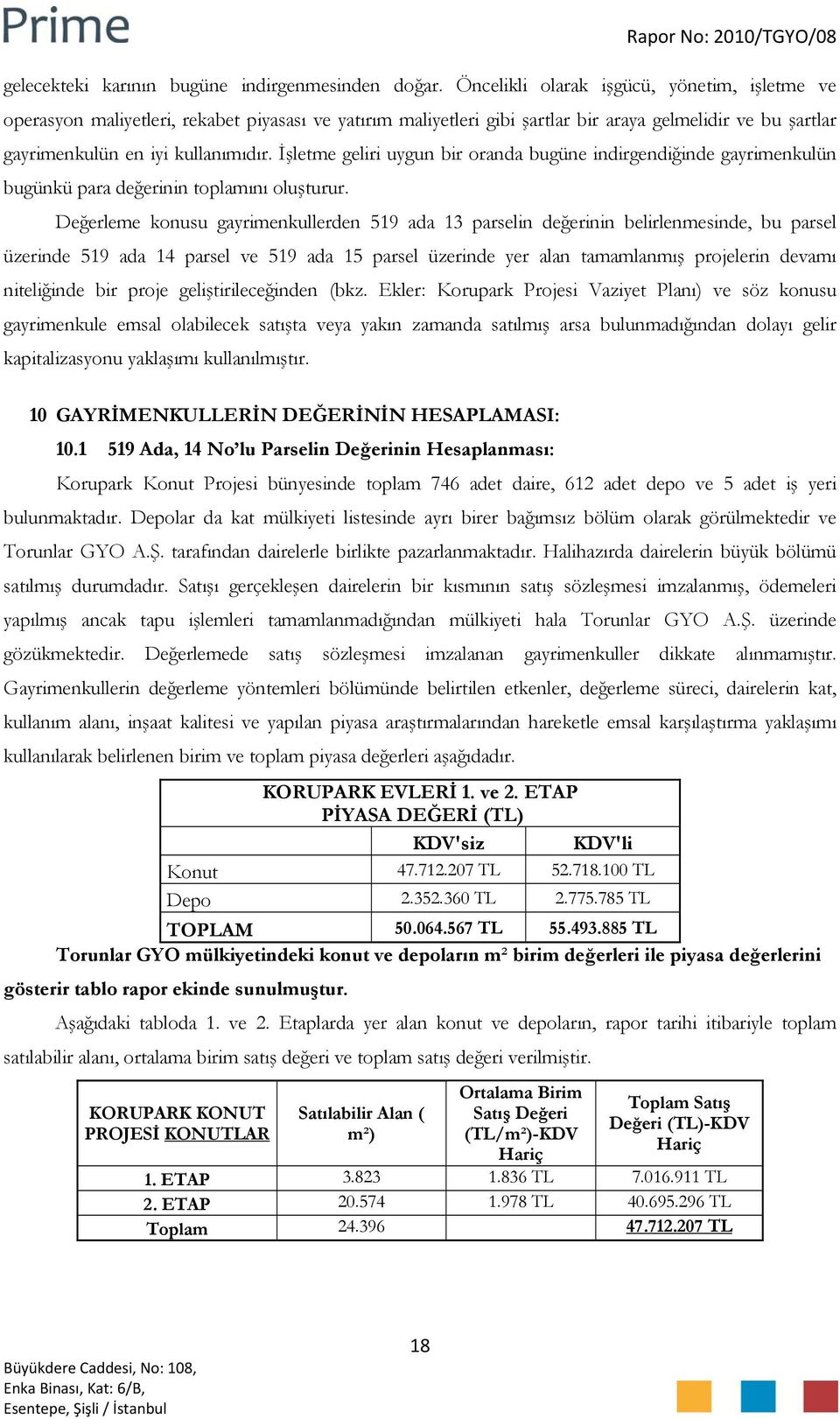 İşletme geliri uygun bir oranda bugüne indirgendiğinde gayrimenkulün bugünkü para değerinin toplamını oluşturur.