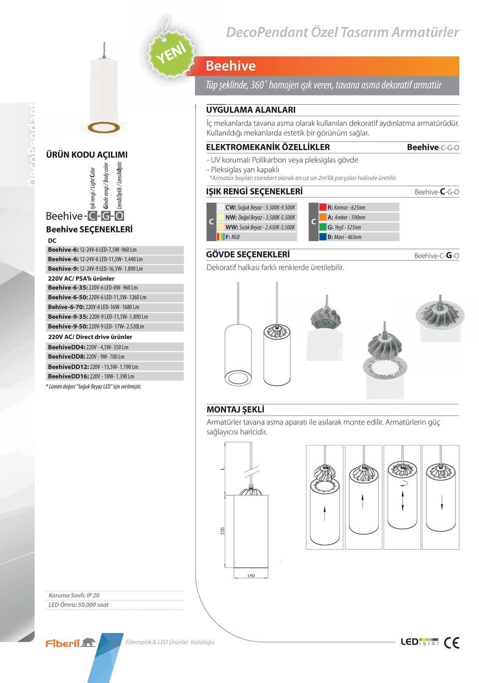 890 Lm 220V A/ PSA'lı ürünler Beehive-6-35: 220V-6 LED-8W- 960 Lm Beehive-6-50: 220V-6 LED-11,5W- 1260 Lm Behive-6-70: 220V-6 LED-16W- 1680 Lm Beehive-9-35: 220V-9 LED-11,5W- 1.