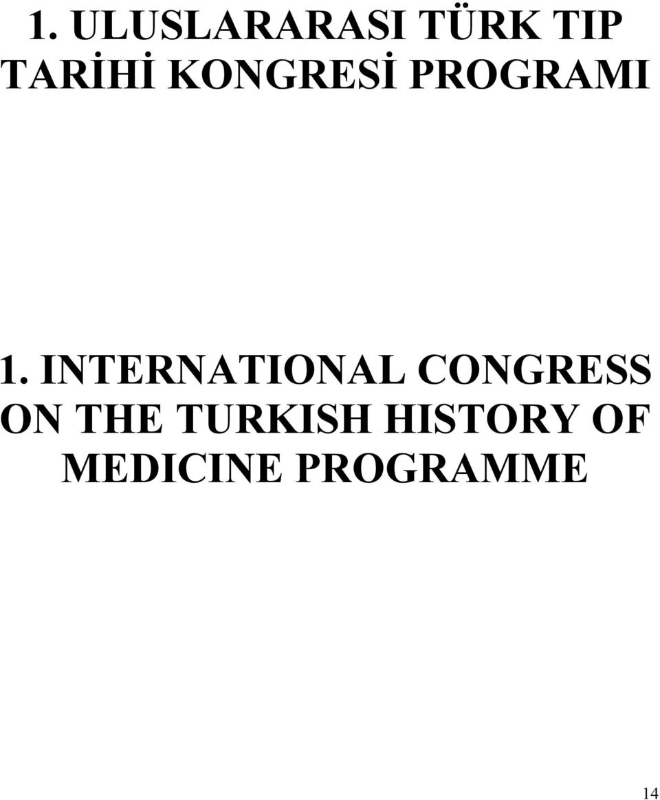 INTERNATIONAL CONGRESS ON THE