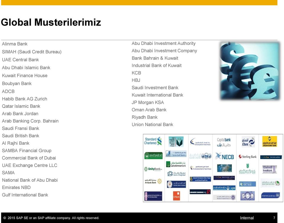 Bahrain Saudi Fransi Bank Saudi British Bank Al Rajhi Bank SAMBA Financial Group Commercial Bank of Dubai UAE Exchange Centre LLC SAMA National Bank of Abu
