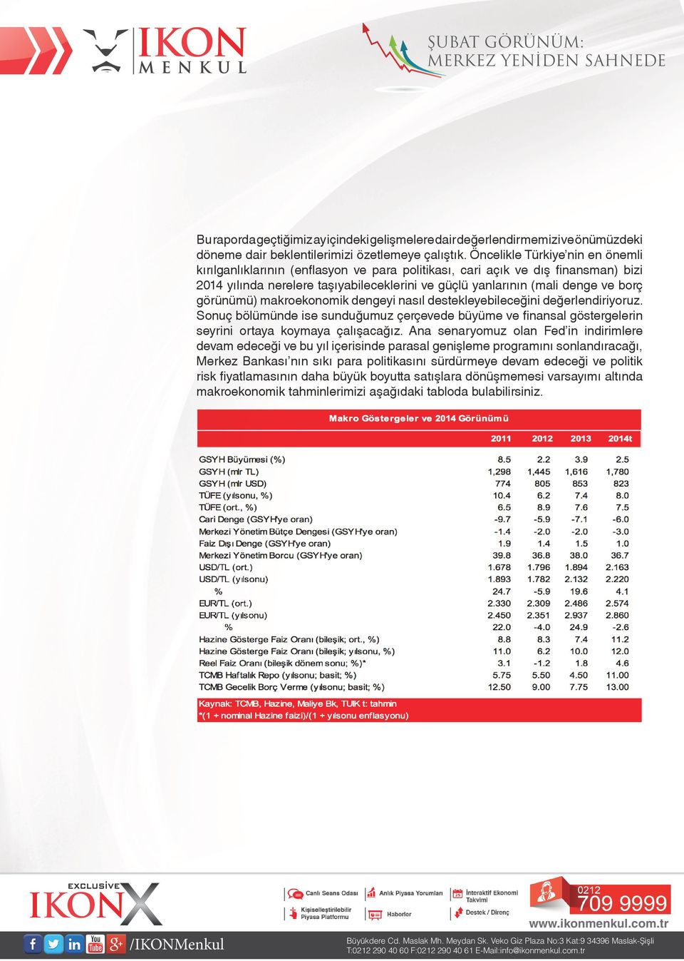 görünümü) makroekonomik dengeyi nasıl destekleyebileceğini değerlendiriyoruz. Sonuç bölümünde ise sunduğumuz çerçevede büyüme ve finansal göstergelerin seyrini ortaya koymaya çalışacağız.