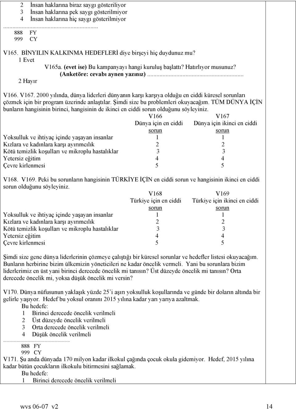 2000 yılında, dünya liderleri dünyanın karşı karşıya olduğu en ciddi küresel sorunları çözmek için bir program üzerinde anlaştılar. Şimdi size bu problemleri okuyacağım.