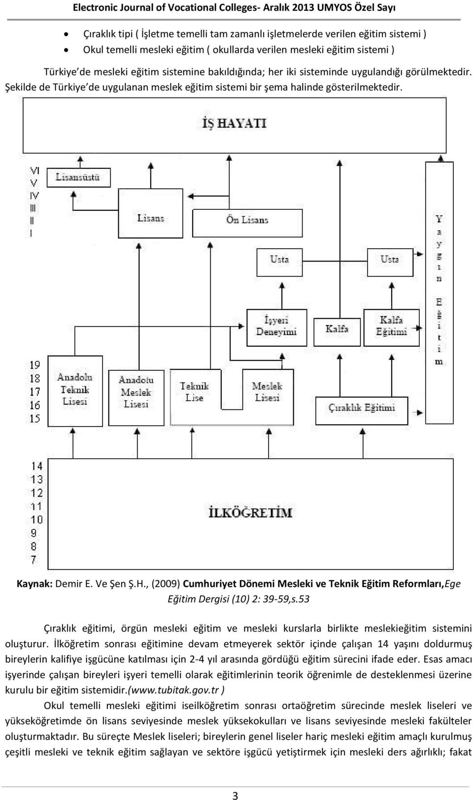 , (2009) Cumhuriyet Dönemi Mesleki ve Teknik Eğitim Reformları,Ege Eğitim Dergisi (10) 2: 39-59,s.