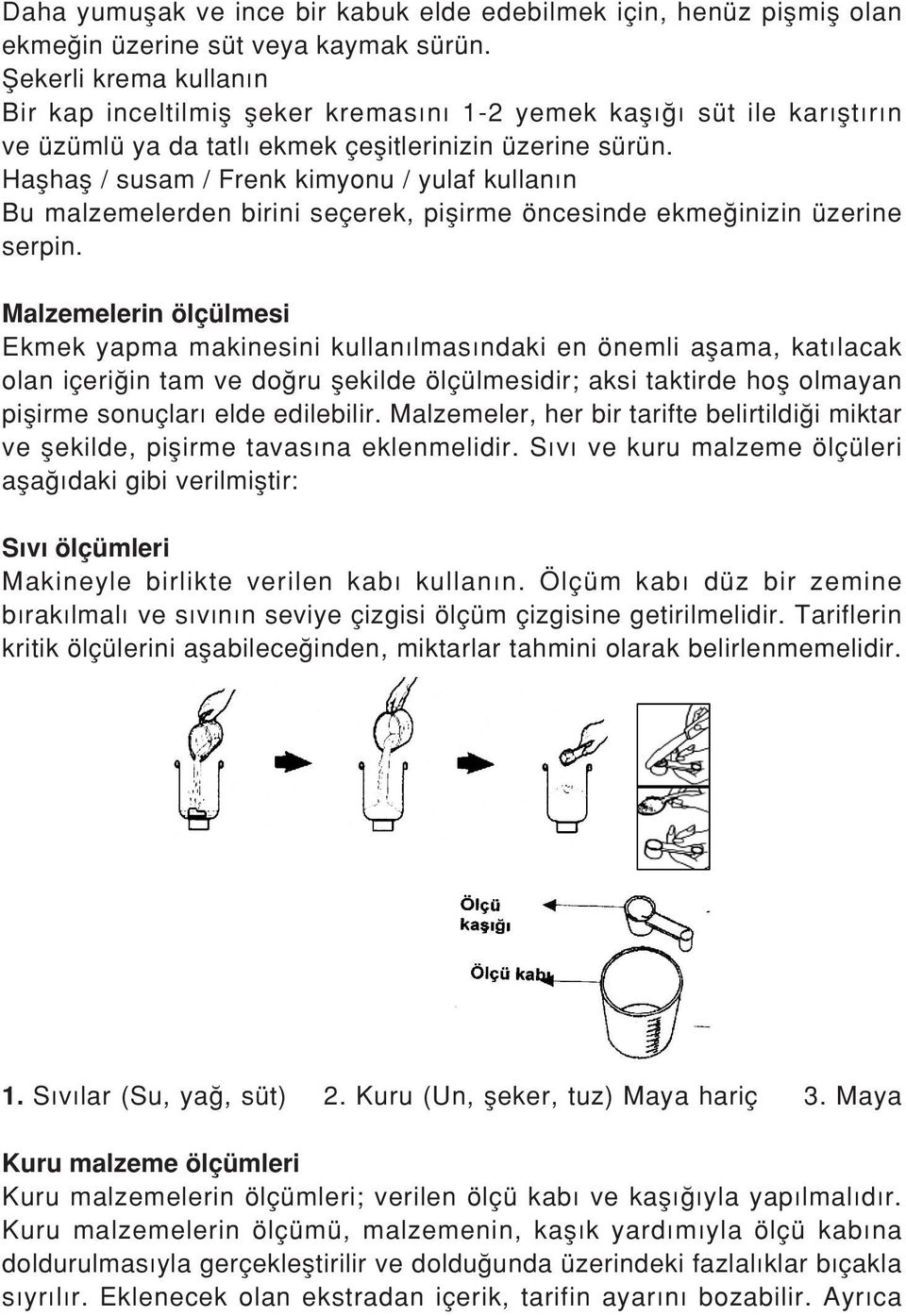 Haflhafl / susam / Frenk kimyonu / yulaf kullan n Bu malzemelerden birini seçerek, piflirme öncesinde ekme inizin üzerine serpin.