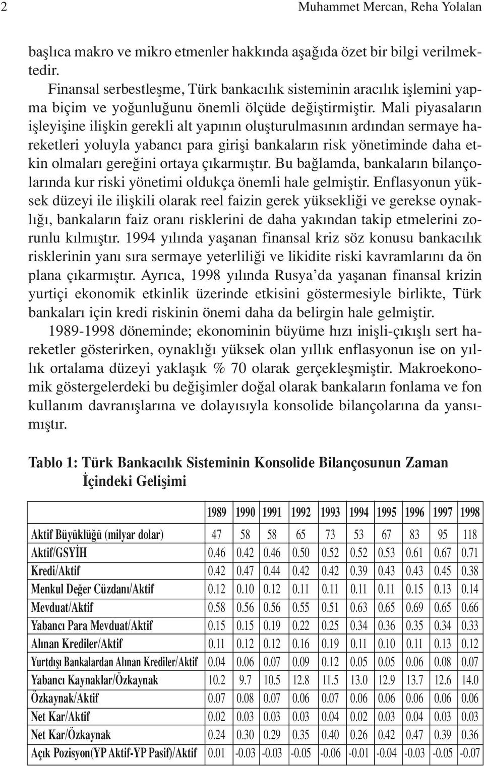 Mali piyasalar n iflleyifline iliflkin gerekli alt yap n n oluflturulmas n n ard ndan sermaye hareketleri yoluyla yabanc para girifli bankalar n risk yönetiminde daha etkin olmalar gere ini ortaya ç