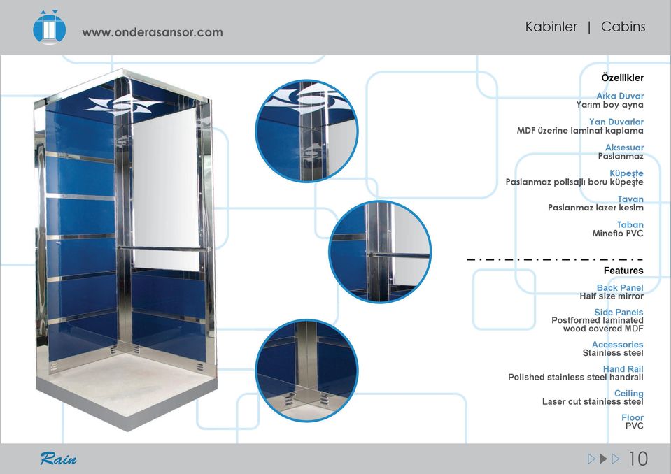 Paslanmaz Küpeşte Paslanmaz polisajlı boru küpeşte Tavan Paslanmaz lazer kesim Taban Mineflo PVC Features