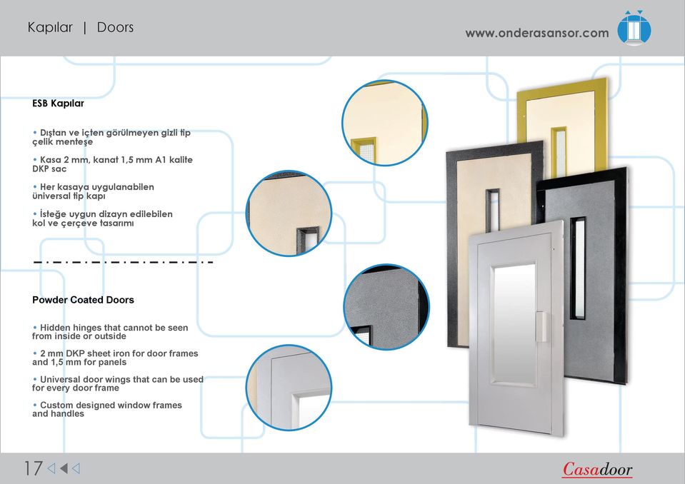 uygulanabilen üniversal tip kapı İsteğe uygun dizayn edilebilen kol ve çerçeve tasarımı Powder Coated Doors Hidden hinges