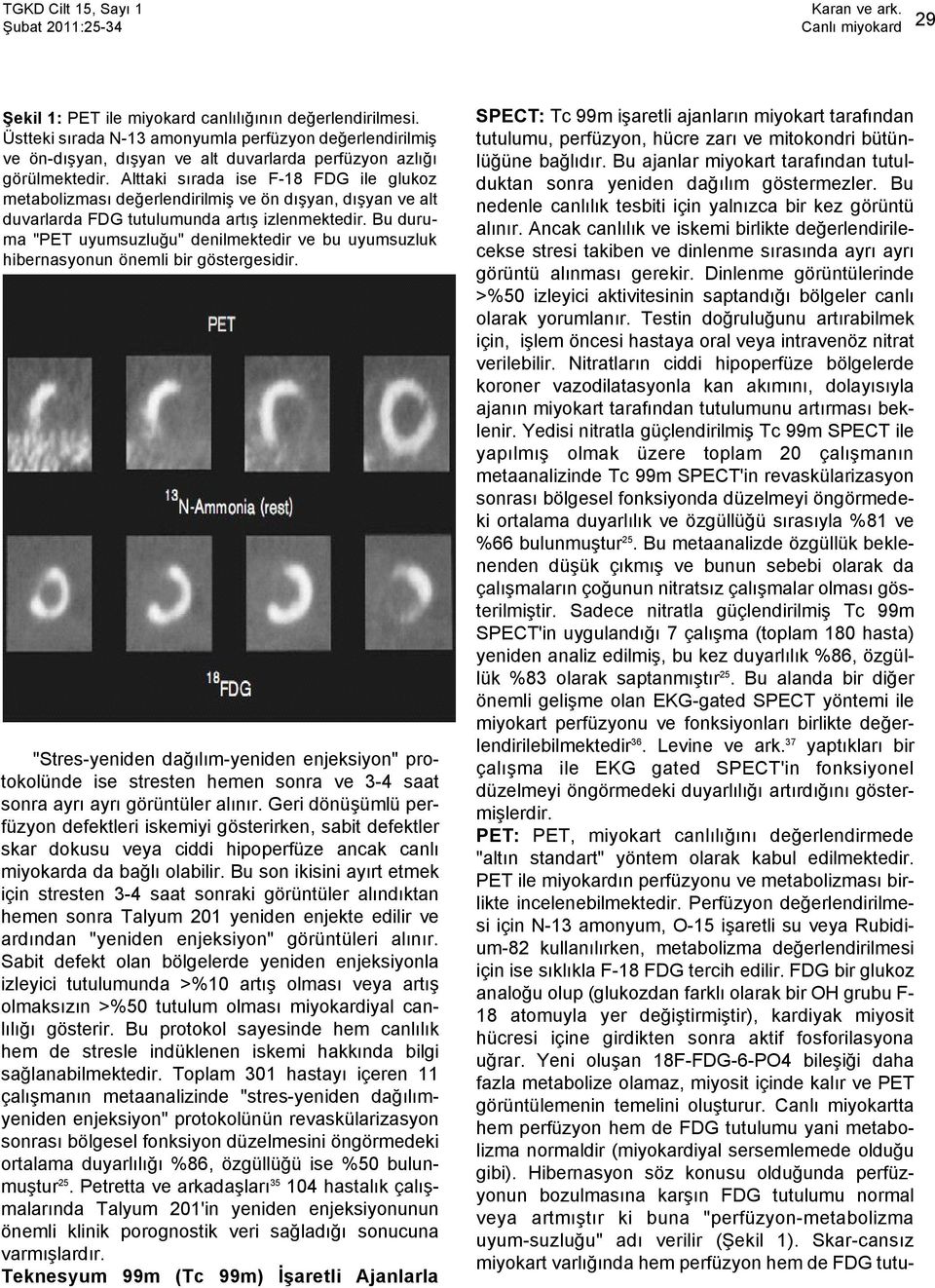 Alttaki sırada ise F-18 FDG ile glukoz metabolizması değerlendirilmiş ve ön dışyan, dışyan ve alt duvarlarda FDG tutulumunda artış izlenmektedir.