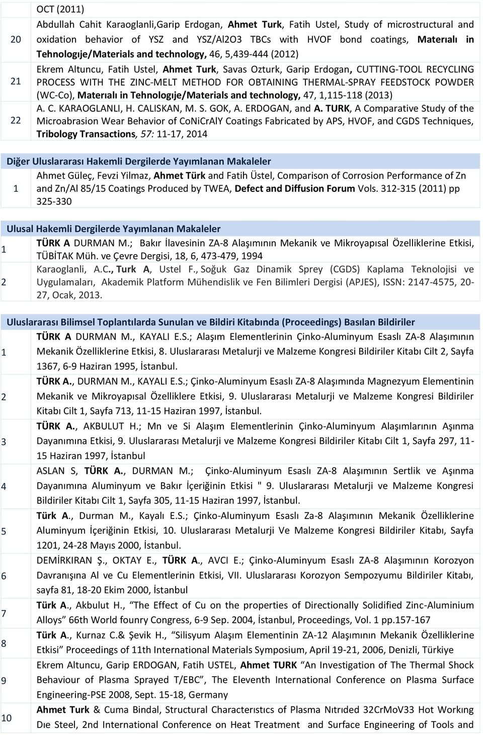 THERMAL-SPRAY FEEDSTOCK POWDER (WC-Co), Materıalı in Tehnologıje/Materials and technology, 47,,5-8 (203) A. C. KARAOGLANLI, H. CALISKAN, M. S. GOK, A. ERDOGAN, and A.