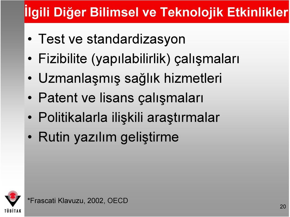 Uzmanlaşmış sağlık hizmetleri Patent ve lisans çalışmaları