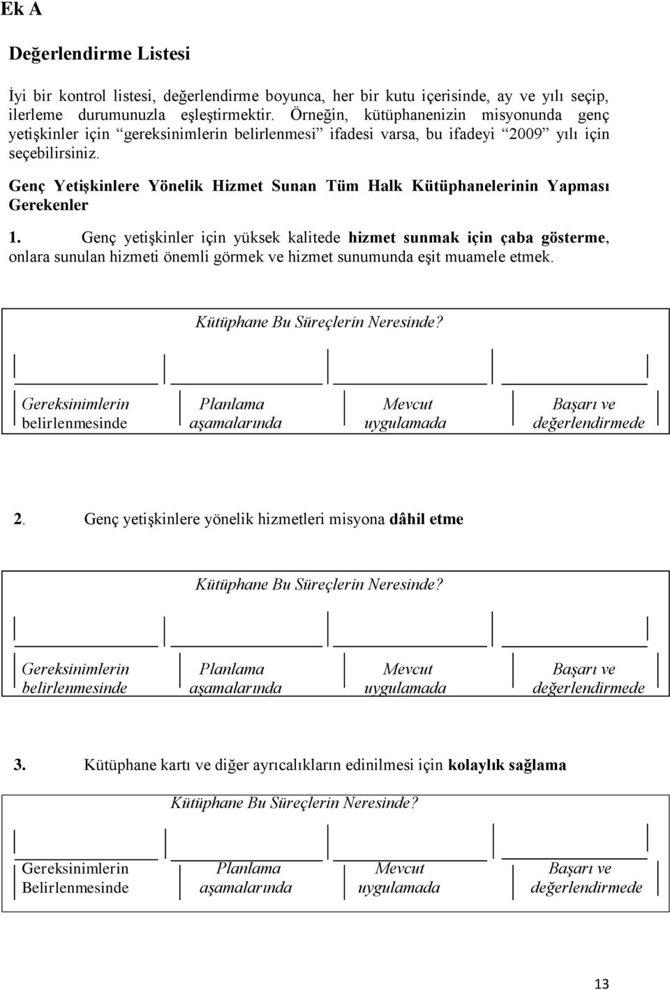 Genç Yetişkinlere Yönelik Hizmet Sunan Tüm Halk Kütüphanelerinin Yapması Gerekenler 1.