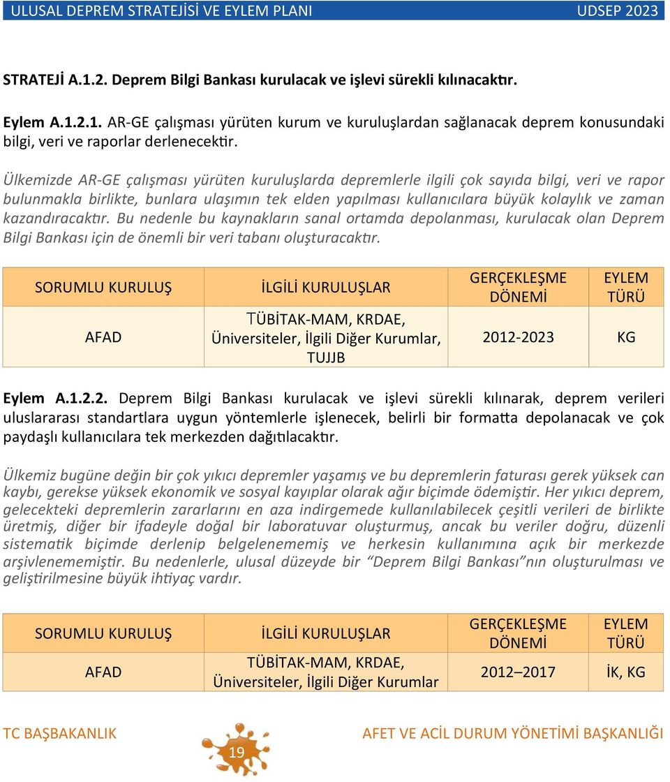 Bu nedenle, Türkiye de tarihsel ve aletsel dönemlerde meydana gelmiş depremlere ait deprem kataloglarının gözden geçirilerek eksikliklerinin giderilip güncel, standart ve güvenilir deprem