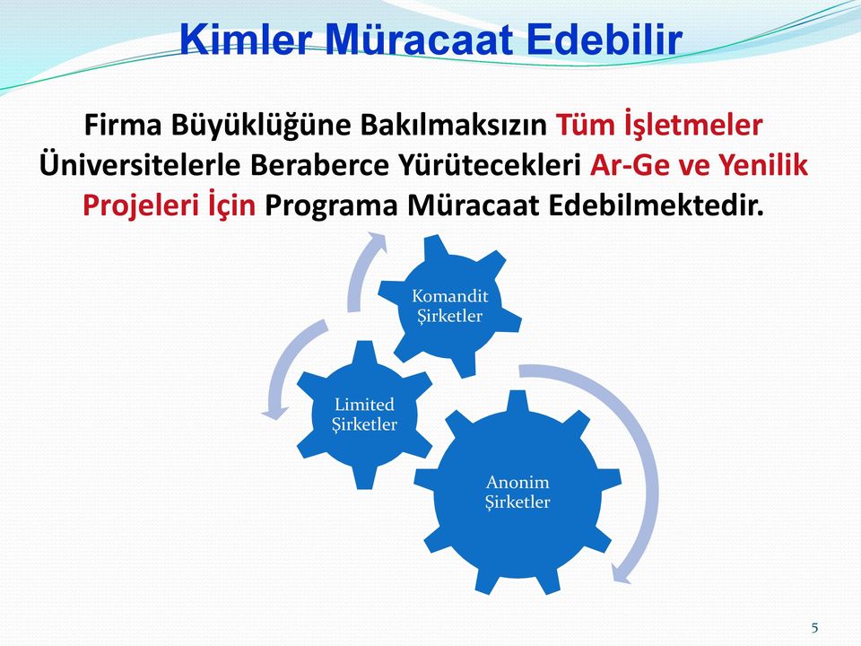 Ar-Ge ve Yenilik Projeleri İçin Programa Müracaat