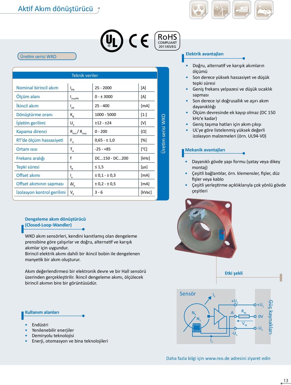 ..200 [khz] Tepki süresi t R 1,5 [µs] Offset akımı I o 0,1 - ± 0,3 [ma] Offset akımının sapması I o ± 0,2 - ± 0,5 [ma] İzolasyon kontrol gerilimi V P 3-6 [kvac] RoHS COMPLIANT 2011/65/EG Üretim