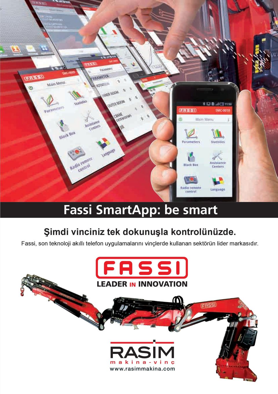 Fassi, son teknoloji akıllı telefon uygulamalarını