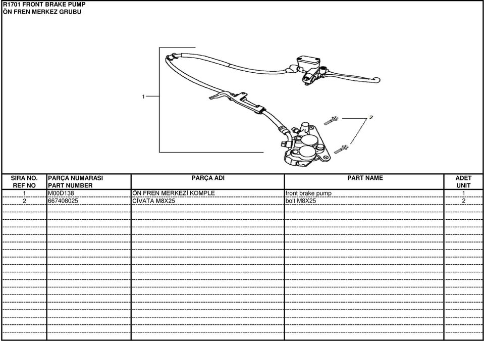 MERKEZİ KOMPLE front brake