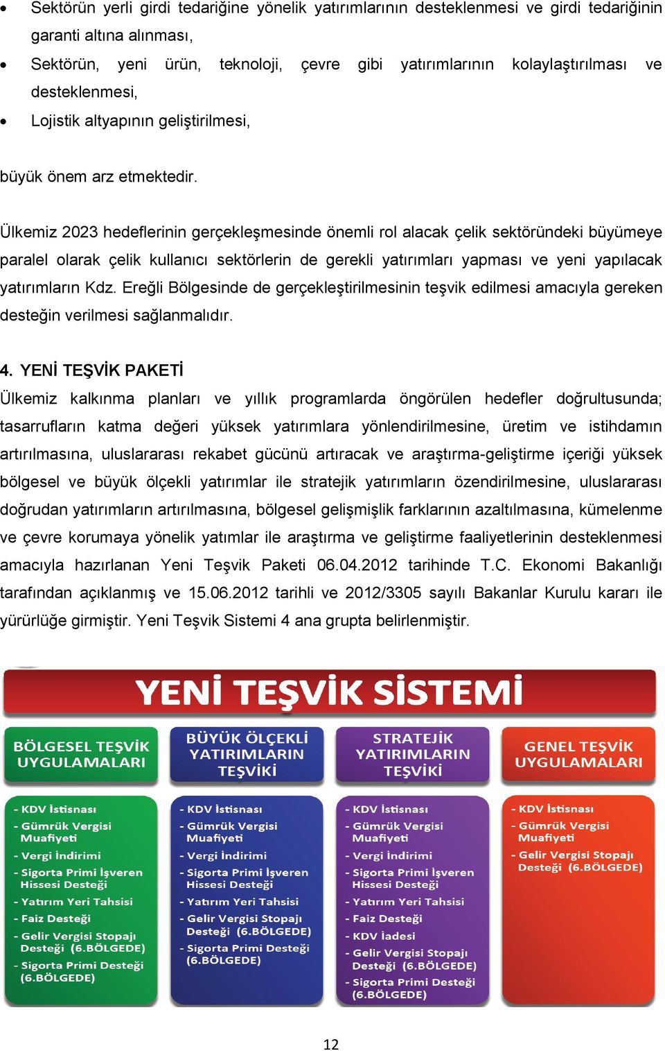 Ülkemiz 2023 hedeflerinin gerçekleşmesinde önemli rol alacak çelik sektöründeki büyümeye paralel olarak çelik kullanıcı sektörlerin de gerekli yatırımları yapması ve yeni yapılacak yatırımların Kdz.