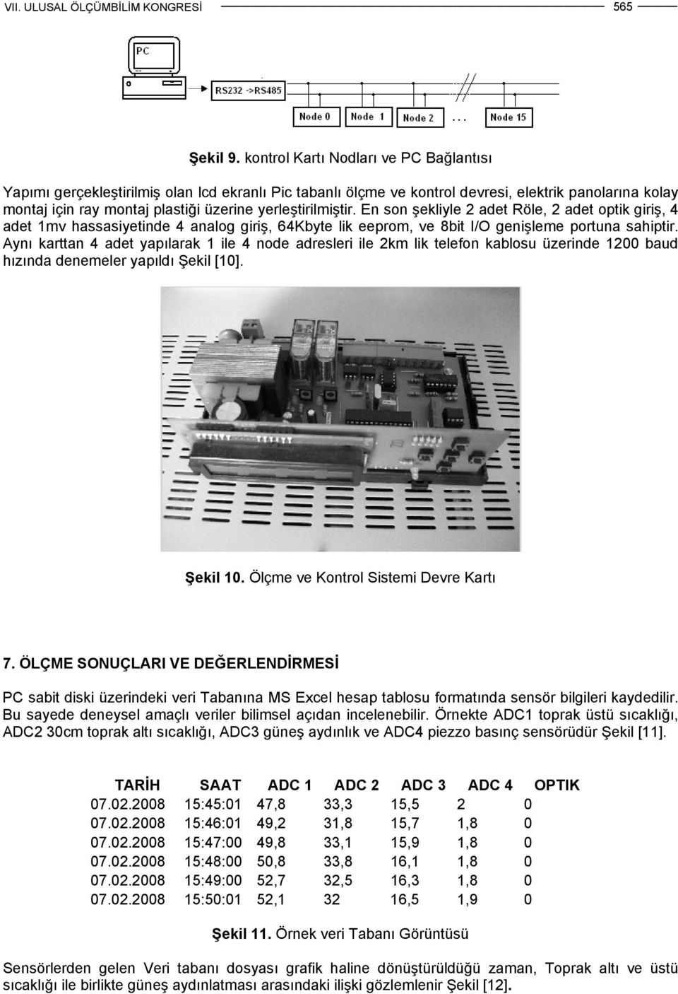 yerleştirilmiştir. En son şekliyle 2 adet Röle, 2 adet optik giriş, 4 adet 1mv hassasiyetinde 4 analog giriş, 64Kbyte lik eeprom, ve 8bit I/O genişleme portuna sahiptir.