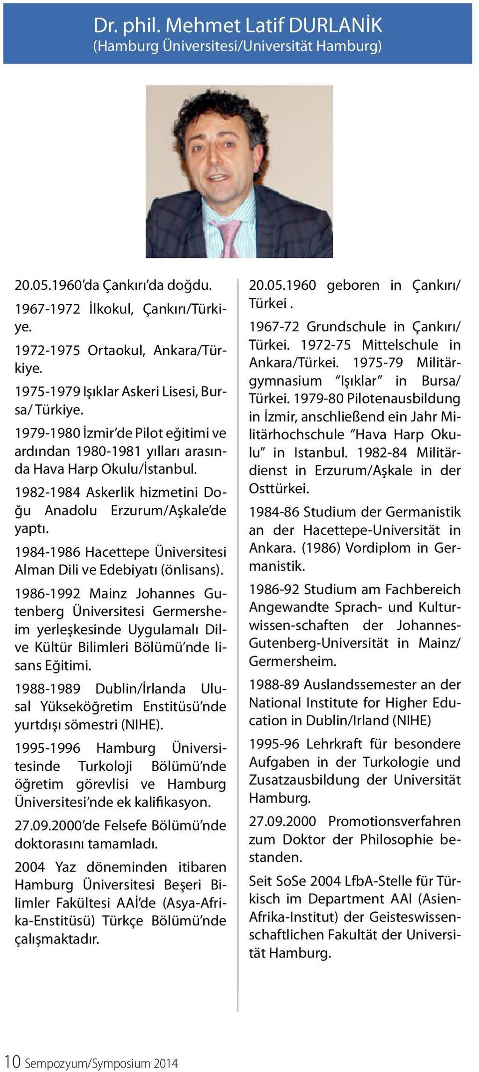 1982-1984 Askerlik hizmetini Doğu Anadolu Erzurum/Aşkale de yaptı. 1984-1986 Hacettepe Üniversitesi Alman Dili ve Edebiyatı (önlisans).