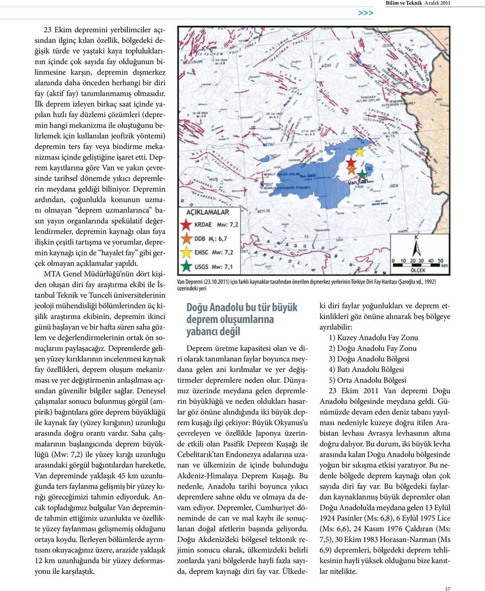 İlk deprem izleyen birkaç saat içinde yapılan hızlı fay düzlemi çözümleri (depremin hangi mekanizma ile oluştuğunu belirlemek için kullanılan jeofizik yöntemi) depremin ters fay veya bindirme