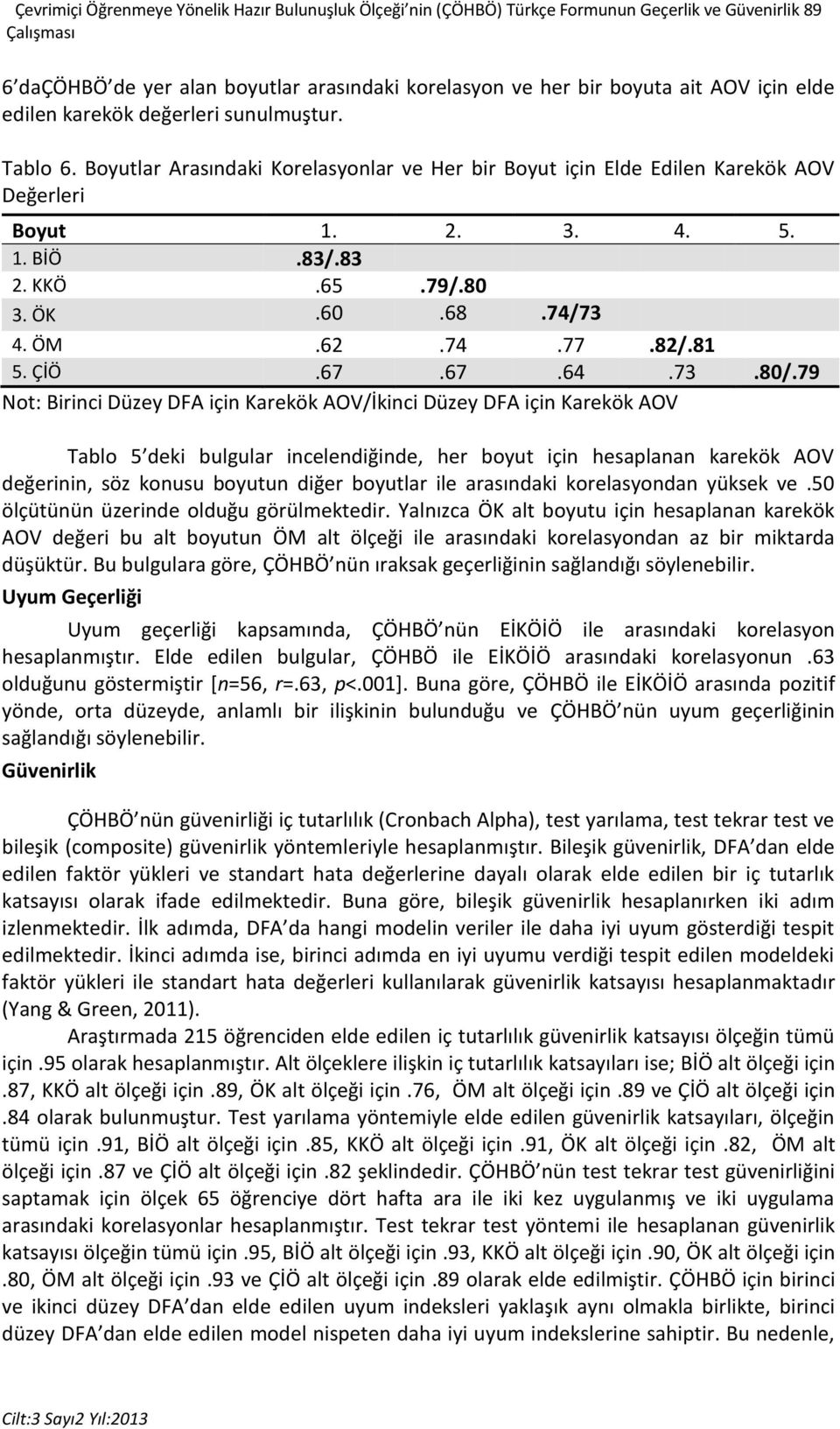 68.74/73 4. ÖM.62.74.77.82/.81 5. ÇİÖ.67.67.64.73.80/.