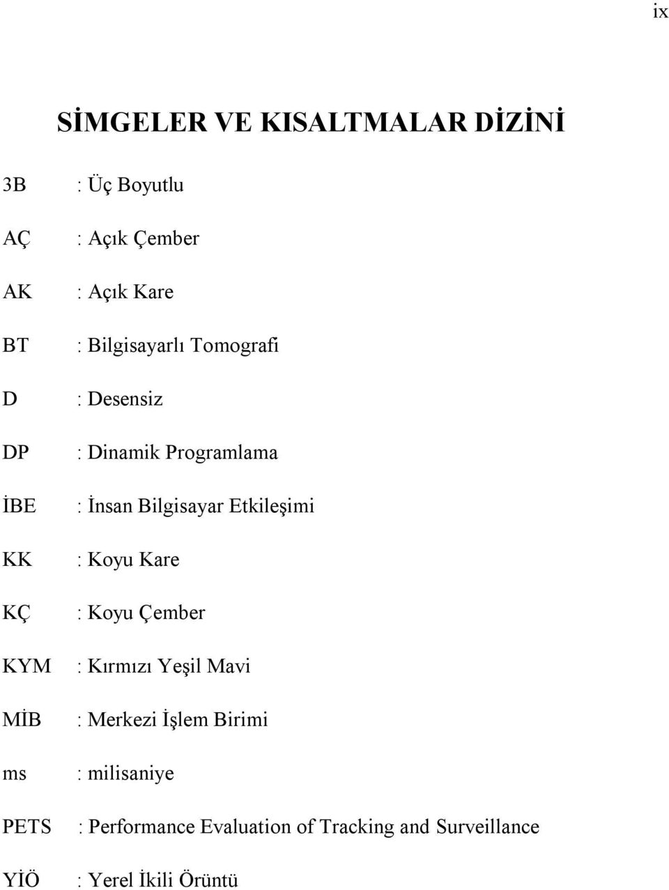 : İnsan Bilgisayar Etkileşimi : Koyu Kare : Koyu Çember : Kırmızı Yeşil Mavi : Merkezi