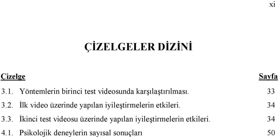 İlk video üzerinde yapılan iyileştirmelerin etkileri. 34