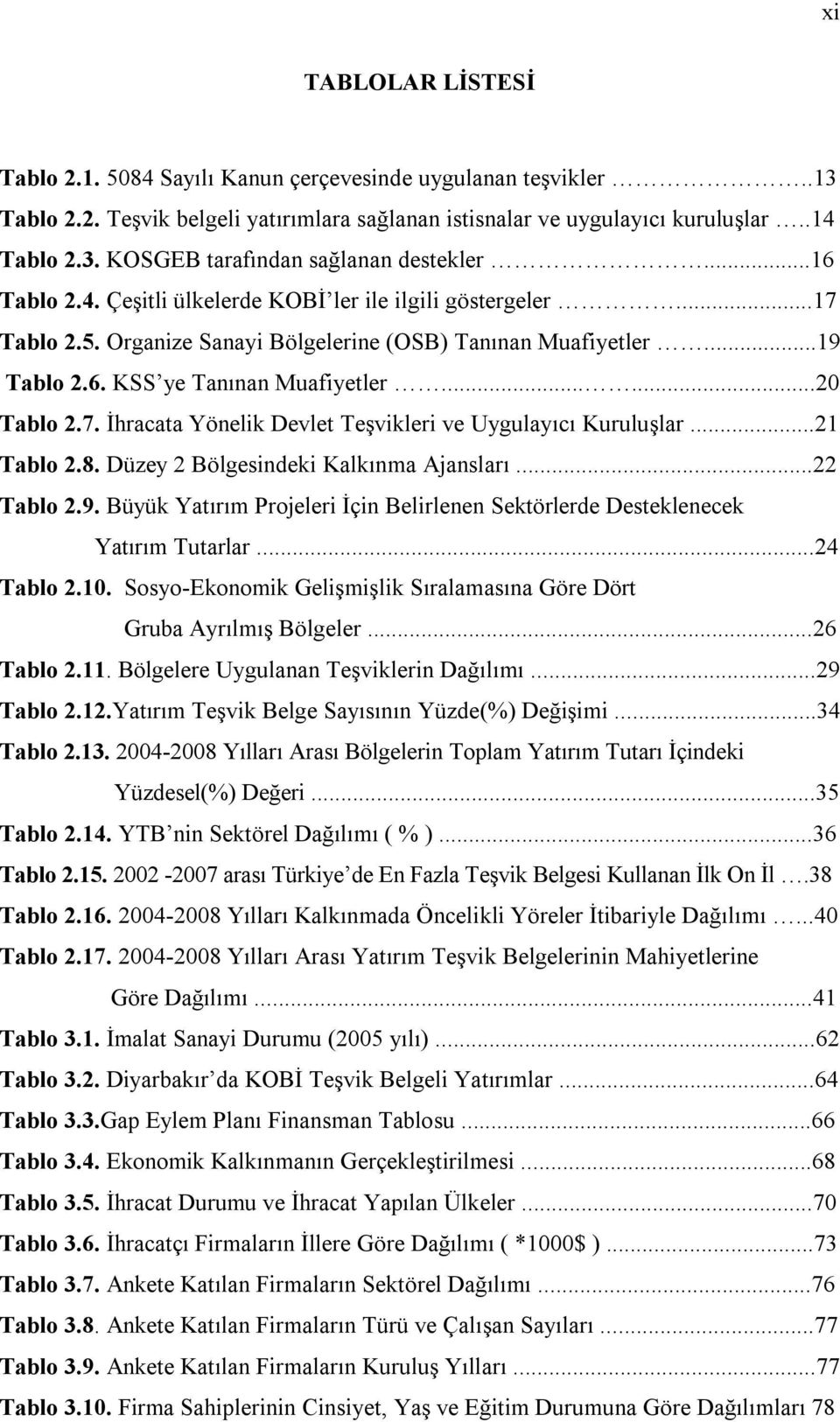 ..21 Tablo 2.8. Düzey 2 Bölgesindeki Kalkınma Ajansları...22 Tablo 2.9. Büyük Yatırım Projeleri İçin Belirlenen Sektörlerde Desteklenecek Yatırım Tutarlar...24 Tablo 2.1. Sosyo-Ekonomik Gelişmişlik Sıralamasına Göre Dört Gruba Ayrılmış Bölgeler.