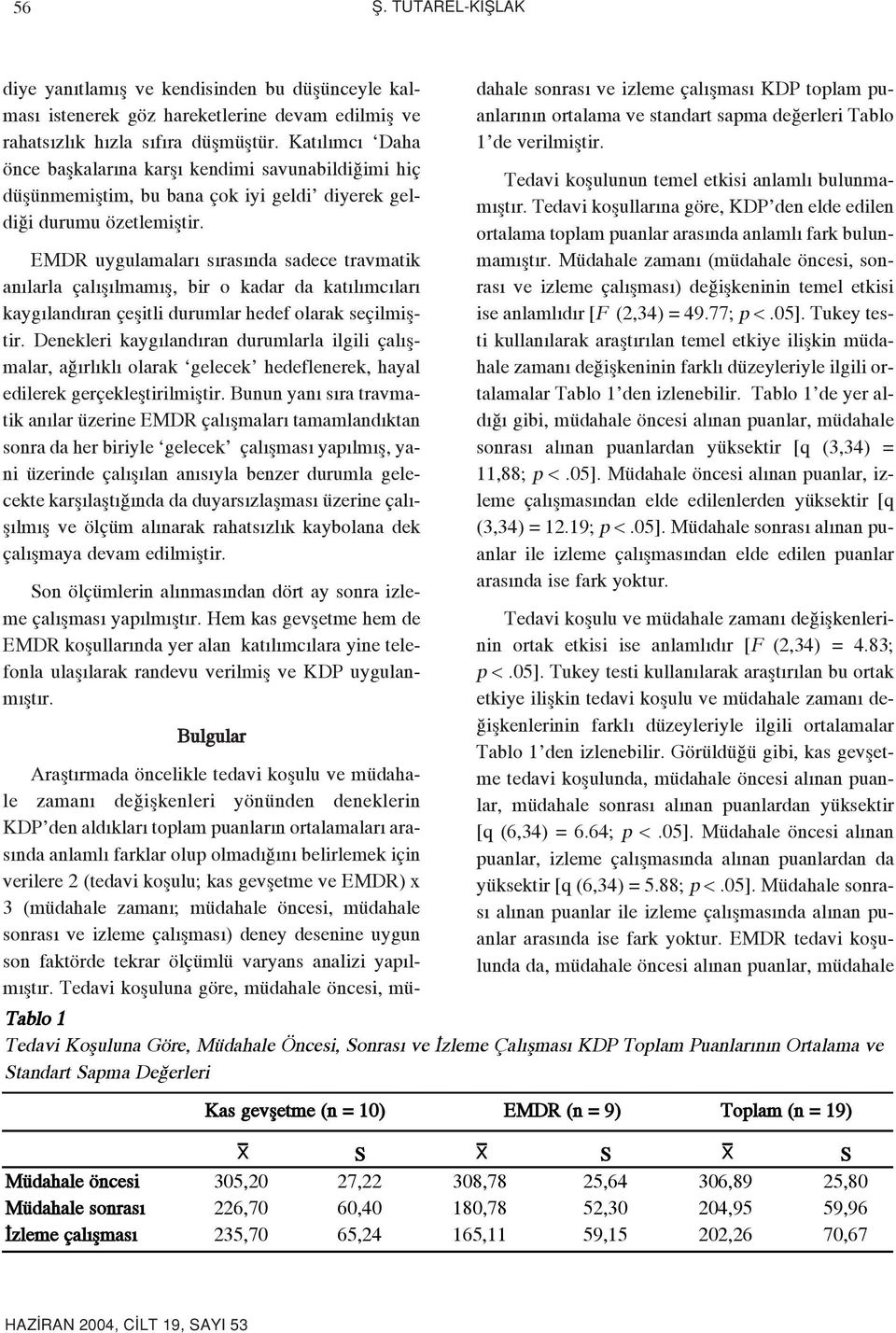 EMDR uygulamalar s ras nda sadece travmatik an larla çal fl lmam fl, bir o kadar da kat l mc lar kayg land ran çeflitli durumlar hedef olarak seçilmifltir.