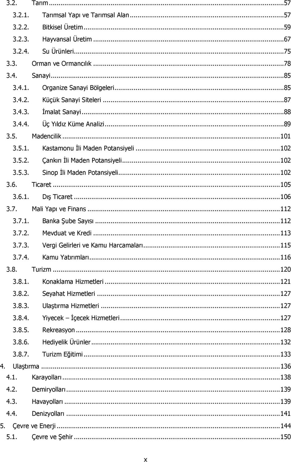 .. 102 3.5.3. Sinop İli Maden Potansiyeli... 102 3.6. Ticaret... 105 3.6.1. Dış Ticaret... 106 3.7. Mali Yapı ve Finans... 112 3.7.1. Banka Şube Sayısı... 112 3.7.2. Mevduat ve Kredi... 113 3.7.3. Vergi Gelirleri ve Kamu Harcamaları.