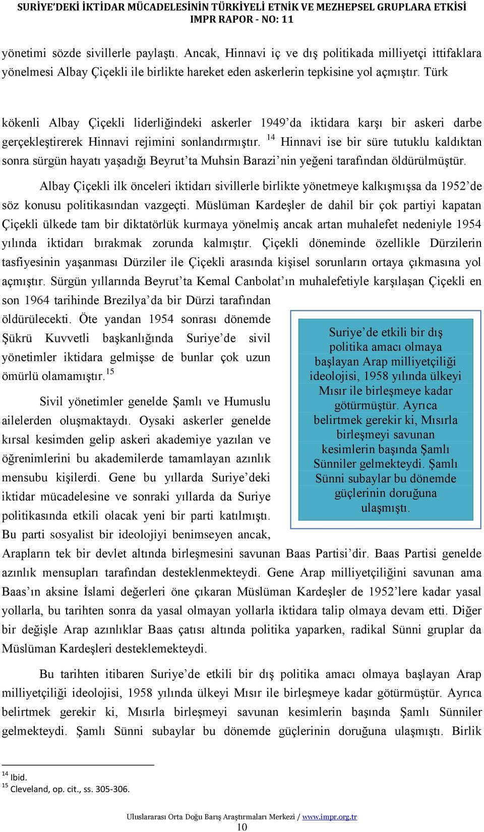 14 Hinnavi ise bir süre tutuklu kaldıktan sonra sürgün hayatı yaģadığı Beyrut ta Muhsin Barazi nin yeğeni tarafından öldürülmüģtür.